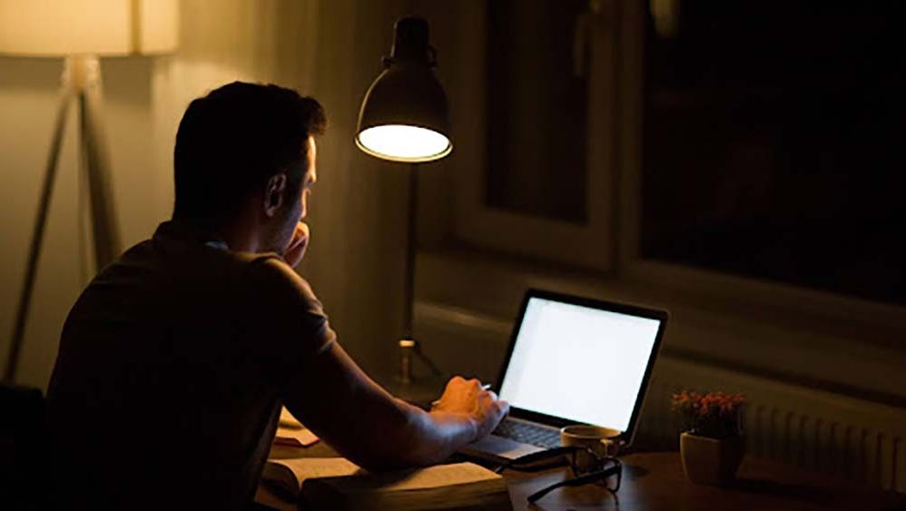 Family researching senior living options outside business hours